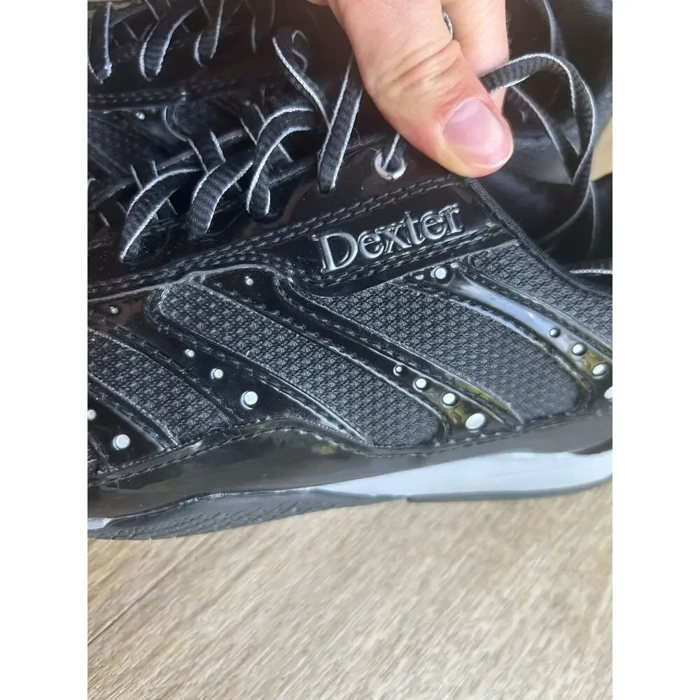 Dexter Bowling Shoes BlackSilver Athletic Professional Slide-Rite Performance 7